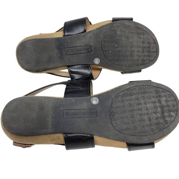 Giani Bernini Faux Leather Open Toe Slip-on Ramonaa Slingback Slide Sandal 7.5 M - Picture 5 of 7